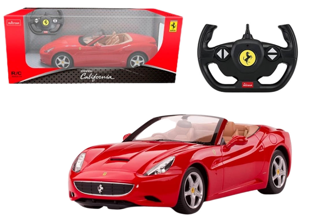 Fjärrstyrd Ferrari California sportbil 1:24 röd med öppningsbara dörrar