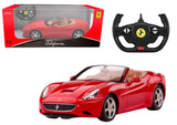 Fjärrstyrd Ferrari California sportbil 1:24 röd med öppningsbara dörrar