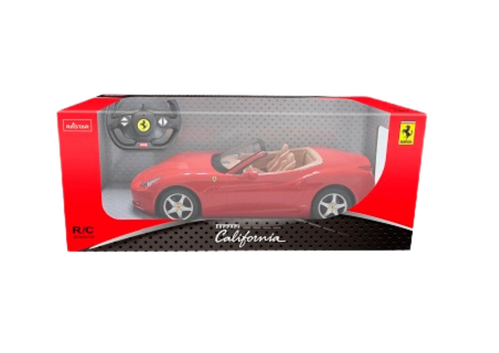 Fjärrstyrd Ferrari California sportbil 1:24 röd med öppningsbara dörrar