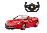 Fjärrstyrd Ferrari California sportbil 1:24 röd med öppningsbara dörrar