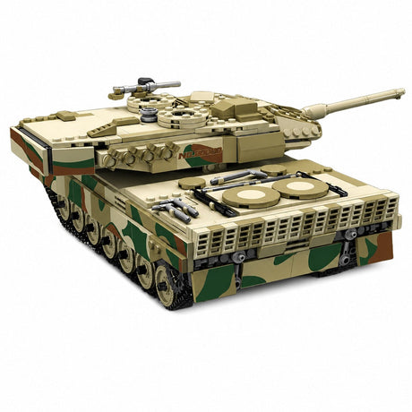 Fjärrstyrd Leopard stridsvagn byggset 1100 delar appstyrning 35,4 cm