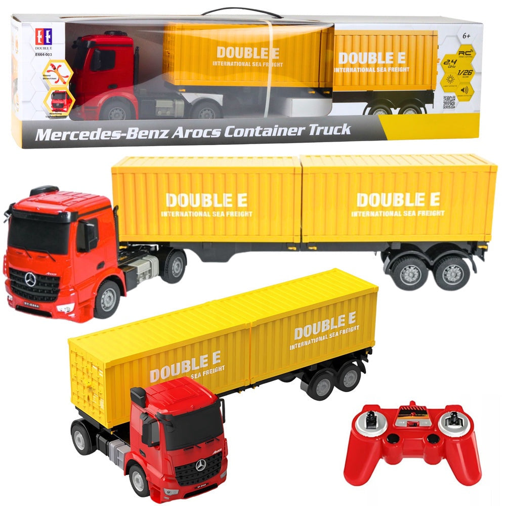 Fjärrstyrd Mercedes-Benz Arocs containerlastbil 1:26 2.4 GHz