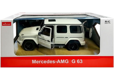 Fjärrstyrd Mercedes G63 off-road bil 1:14 med LED, 2.4 GHz vit
