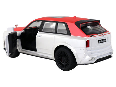 Fjärrstyrd RC-bil 1:20 med ljus/ljud, uppladdningsbart batteri, vit/röd