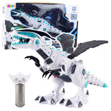 Fjärrstyrd RC dinosaurierobot med ljud, ljus och berättelser 47 cm