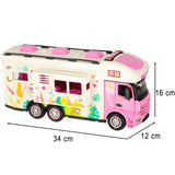 Fjärrstyrd RC-husbil food truck 2.4 GHz med ljus/ljud rosa set