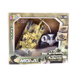 Fjärrstyrd RC-tank T90 1:18 27 MHz 360° torn USB-laddning