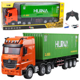 Fjärrstyrd TIR-lastbil med container 1:18 ljus/ljud 57 cm