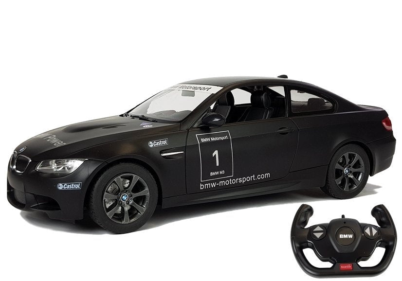 Fjärrstyrd bil BMW M3 1:14 svart 2.4 GHz LED-ljus 9 km/h
