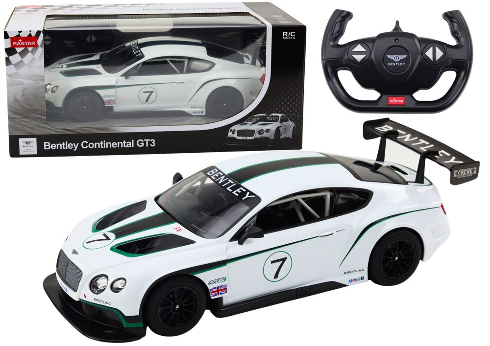 Fjärrstyrd bil Bentley Continental GT3 1:14 vit 2,4 GHz