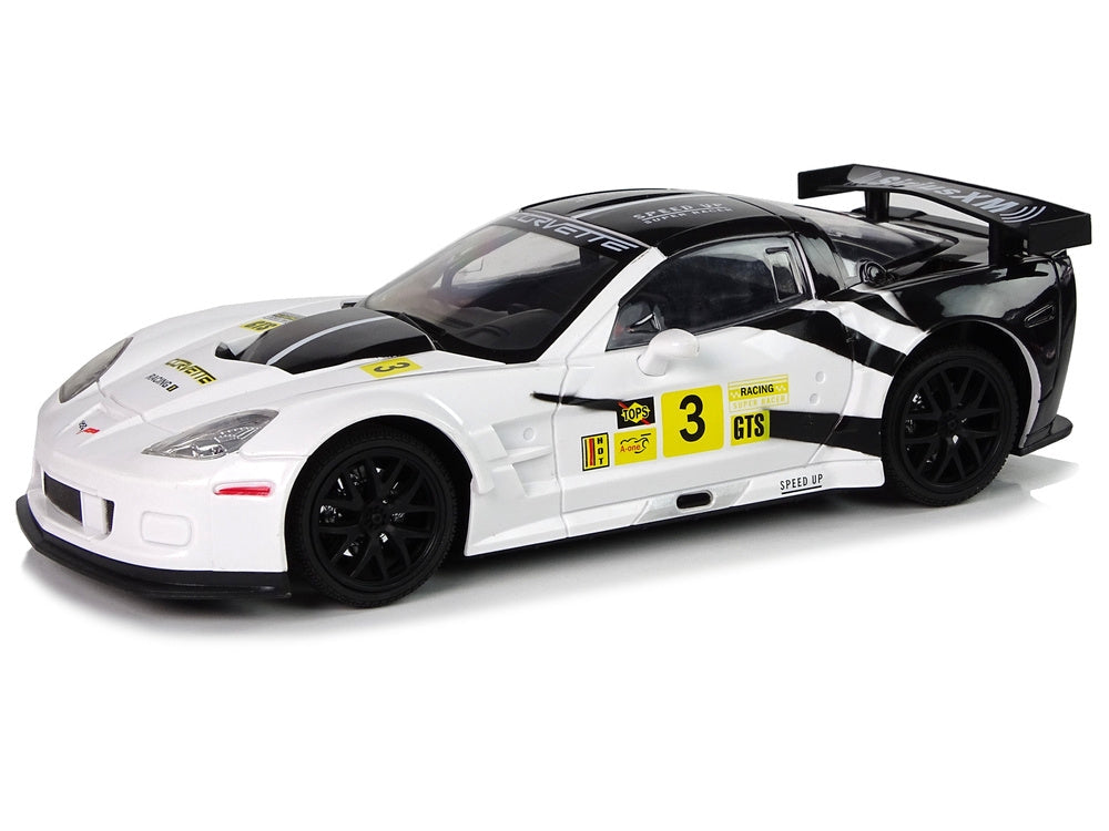 Fjärrstyrd bil Corvette C6.R 1:18 2,4 GHz med ljus vit