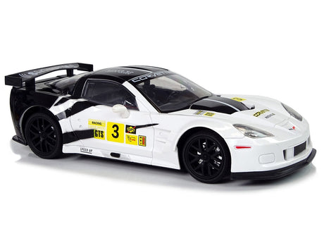 Fjärrstyrd bil Corvette C6.R 1:18 2,4 GHz med ljus vit