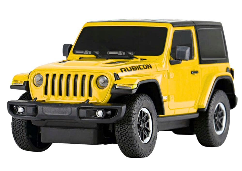 Fjärrstyrd bil Jeep Wrangler JL Rubicon 1:24 gul 25 cm