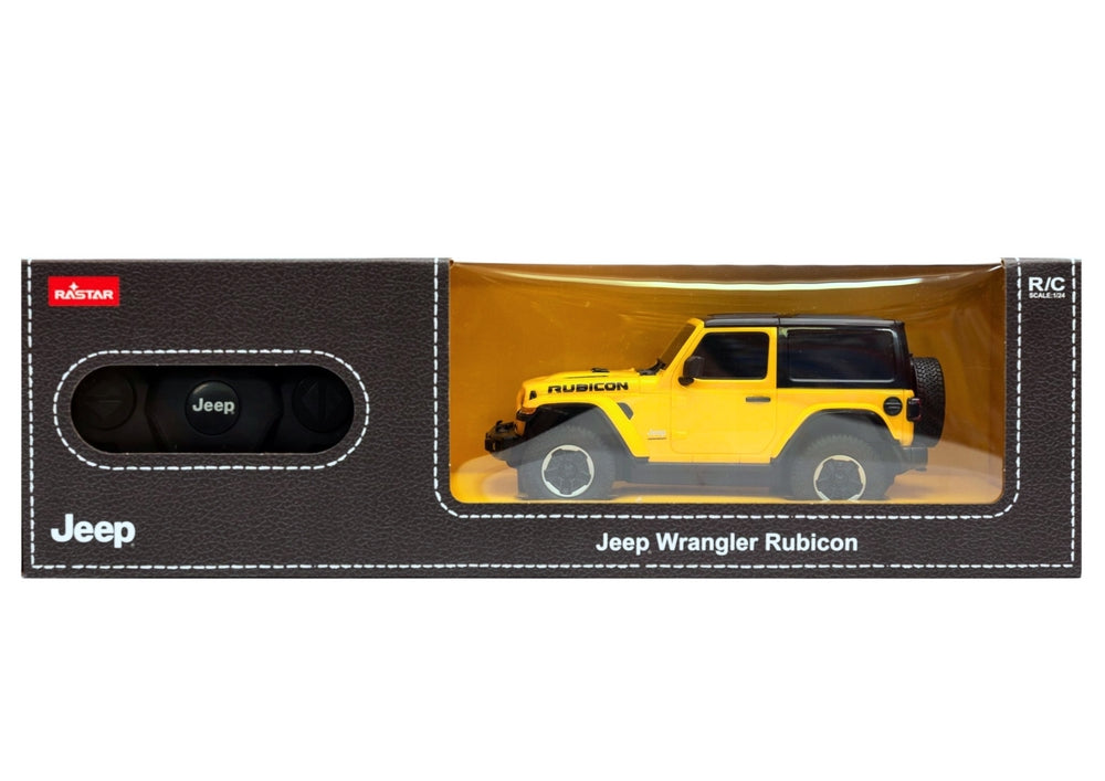Fjärrstyrd bil Jeep Wrangler JL Rubicon 1:24 gul 25 cm