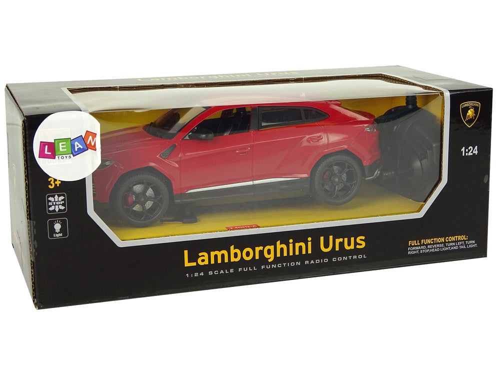 Fjärrstyrd bil Lamborghini Urus 1:24 röd 2.4 GHz med ljus
