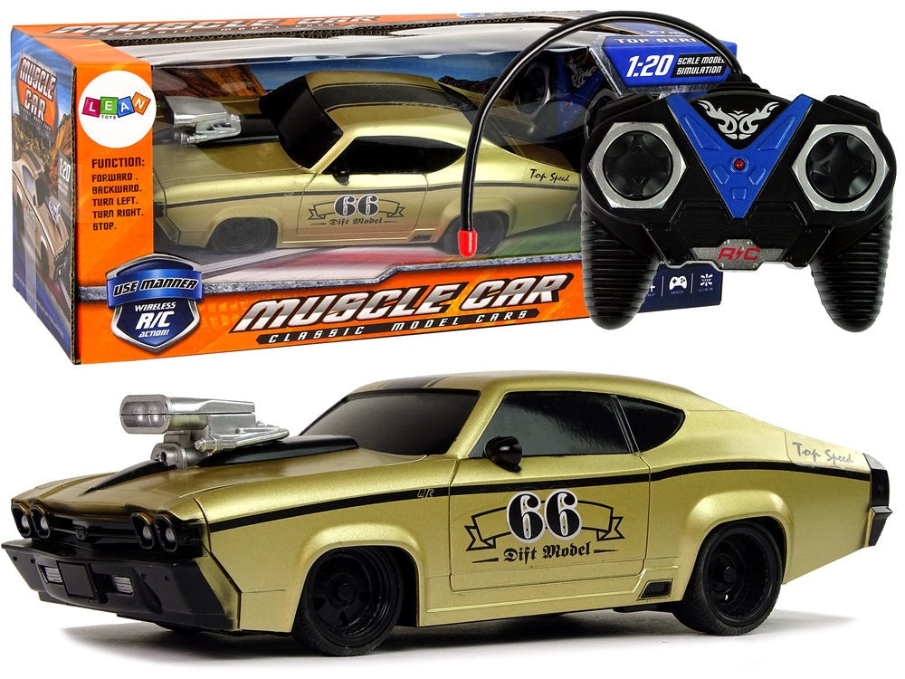 Fjärrstyrd bil Mustang GT 66 1:20 guld/svart, från 6 år