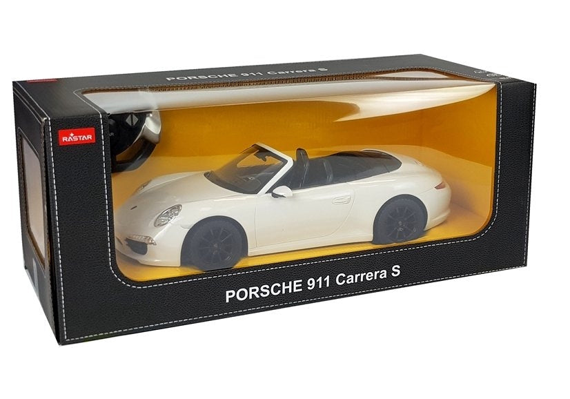 Fjärrstyrd bil Porsche 911 Carrera S 1:12 vit med LED-ljus