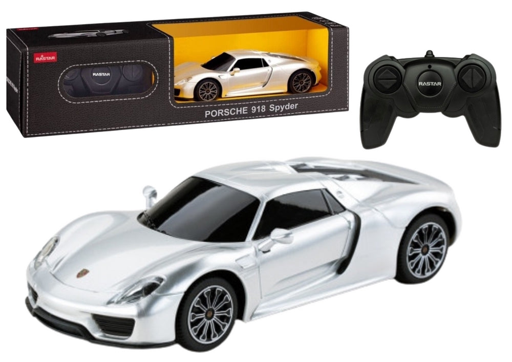 Fjärrstyrd bil Porsche 918 Spyder 1:24 silver med fjärrkontroll