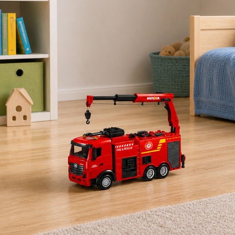 Fjärrstyrd brandbil 1:18 med ljus 2.4GHz Huina 1362