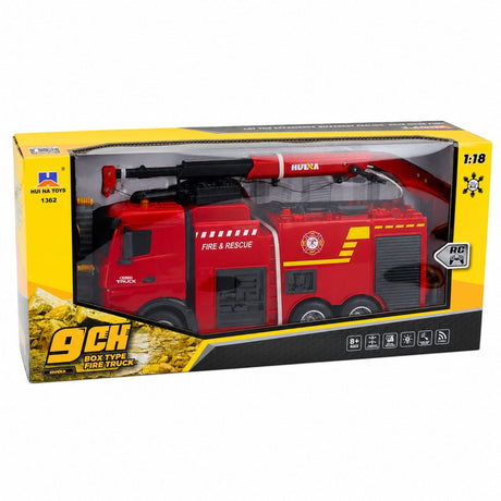 Fjärrstyrd brandbil 1:18 med ljus 2.4GHz Huina 1362