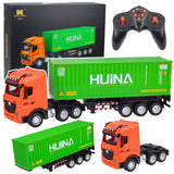 Fjärrstyrd containerlastbil RC 1:18 9CH 2.4GHz med trailer LED/ljud