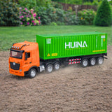Fjärrstyrd containerlastbil RC 1:18 9CH 2.4GHz med trailer LED/ljud