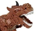 Fjärrstyrd dinosaurie 38 cm med ljud, ljus, ånga och projektor, brun