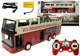 Fjärrstyrd dubbeldäckarbuss 1:18 med ljus/ljud 2,4 GHz 34 cm