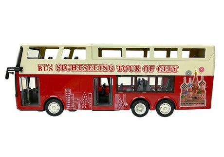 Fjärrstyrd dubbeldäckarbuss 1:18 med ljus/ljud 2,4 GHz 34 cm