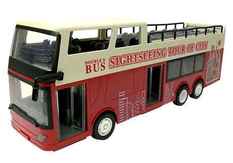 Fjärrstyrd dubbeldäckarbuss 1:18 med ljus/ljud 2,4 GHz 34 cm
