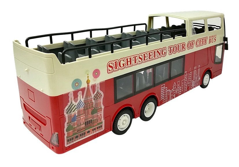 Fjärrstyrd dubbeldäckarbuss 1:18 med ljus/ljud 2,4 GHz 34 cm