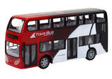 Fjärrstyrd dubbeldäckarbuss 29 cm med ljus och gummihjul, 3+ år