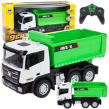 Fjärrstyrd dumpertruck 1:18 2.4 GHz med ljus/ljud och lyftbar flak