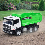 Fjärrstyrd dumpertruck 1:18 2.4 GHz med ljus/ljud och lyftbar flak