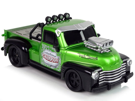 Fjärrstyrd pickup truck 1:18 grön 24 cm, 6+ år
