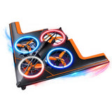 Fjärrstyrd quadcopter-drönare med LED, appstyrning, 22 cm
