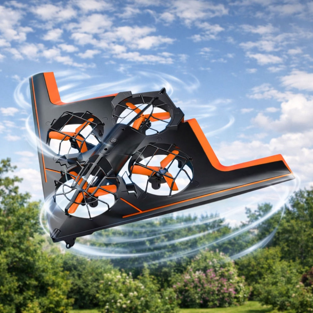 Fjärrstyrd quadcopter-drönare med LED, appstyrning, 22 cm