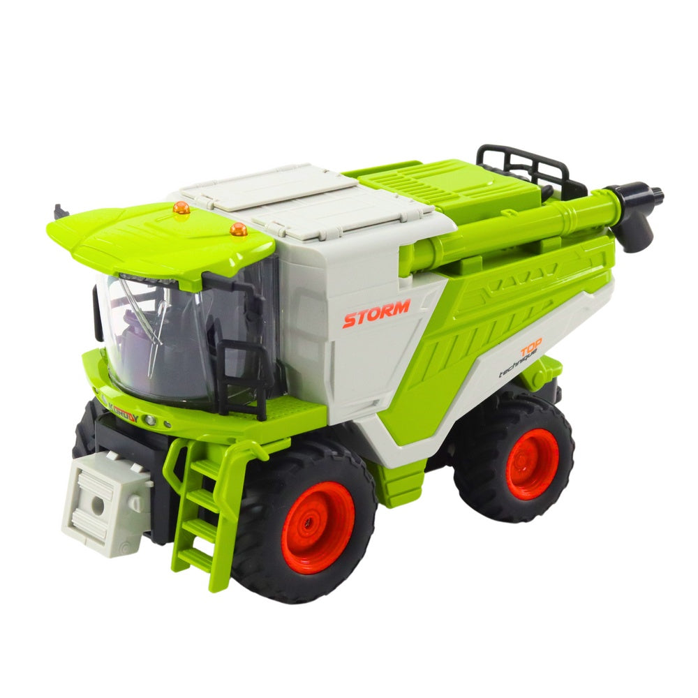 Fjärrstyrd skördetröska 1:24 med majsheader 2,4 GHz ljus/ljud rök