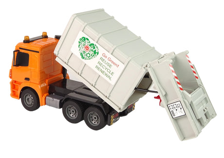 Fjärrstyrd sopbil 40 cm 2.4 GHz med ljus/ljud och rörlig container