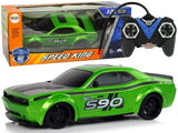 Fjärrstyrd sportbil 1:24 racinggrön med fjärrkontroll, från 6 år