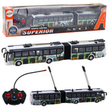 Fjärrstyrd stadsbuss 36 cm med LED-ljus, 27 MHz, USB-laddning