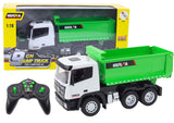 Fjärrstyrd tipptruck 1:18 2,4 GHz med ljus och ljud 30 cm