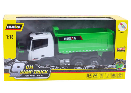 Fjärrstyrd tipptruck 1:18 2,4 GHz med ljus och ljud 30 cm