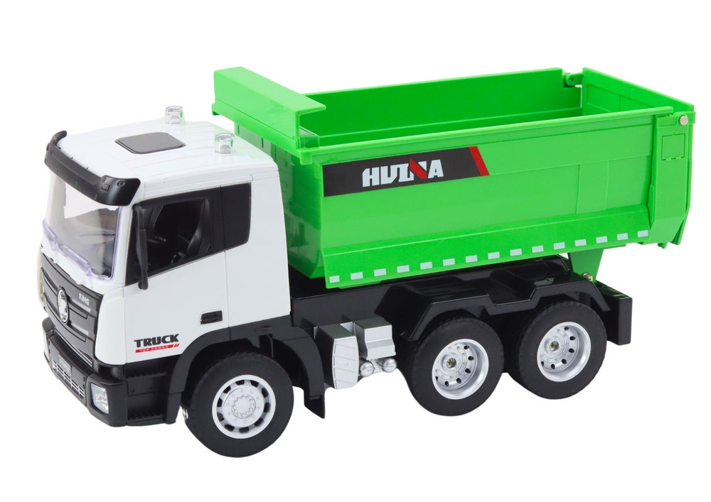 Fjärrstyrd tipptruck 1:18 2,4 GHz med ljus och ljud 30 cm