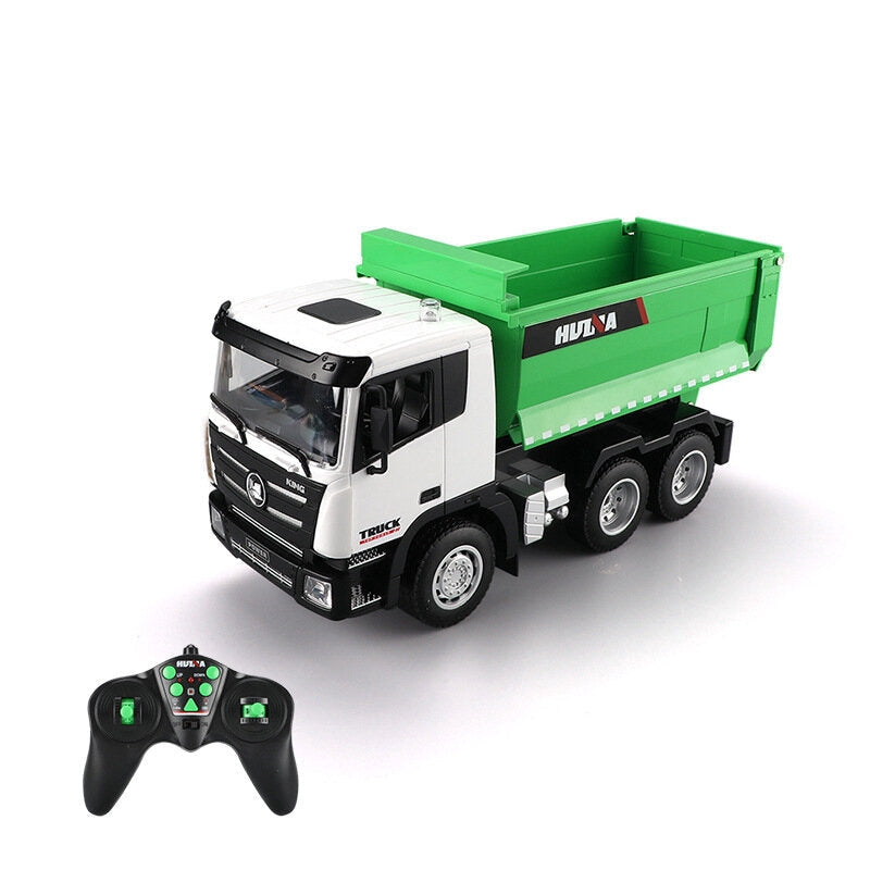 Fjärrstyrd tipptruck 1:18 2,4 GHz med ljus och ljud 30 cm