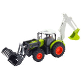 Fjärrstyrd traktor 1:24 med skopa & grävaggregat, 2.4GHz, USB
