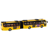 Fjärrstyrd trolleybuss 1:32 ledad med LED-ljus USB-laddning 27 MHz