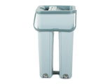 Flatmopp med tvåkammarhink och mikrofiberduk mopphuvud 32x12 cm