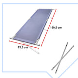 Fällbar campingbädd 190,5x70,5 cm stålram 150 kg mörkblå med väska