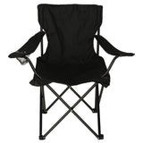 Fällbar campingstol svart Oxford 600D med transportväska 95 kg